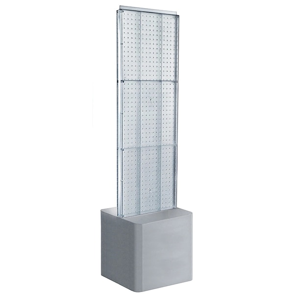 Two-Sided Pegboard Floor Adjustable DisplayPanel Size: 16"W x 60"H